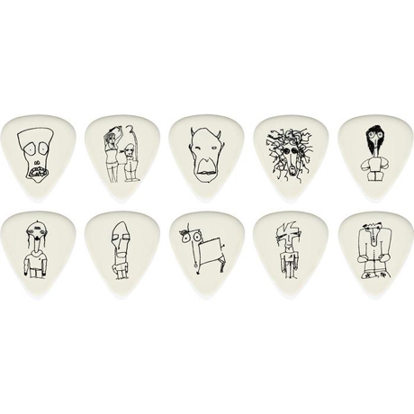 Satriani Picks White Medium
