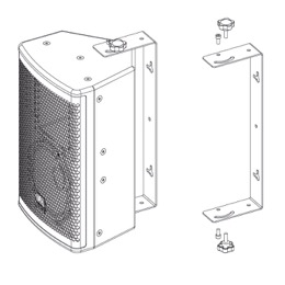 LDV8WB Wall Bracket black for LDV8 and LDV8A