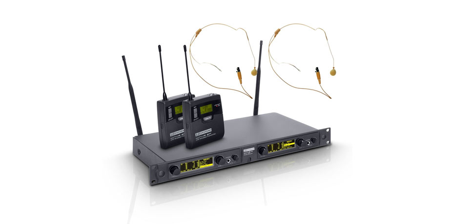 LDWIN42BPHH2B5 Wireless Microphone System with 2 x Belt Pack and 2 x H